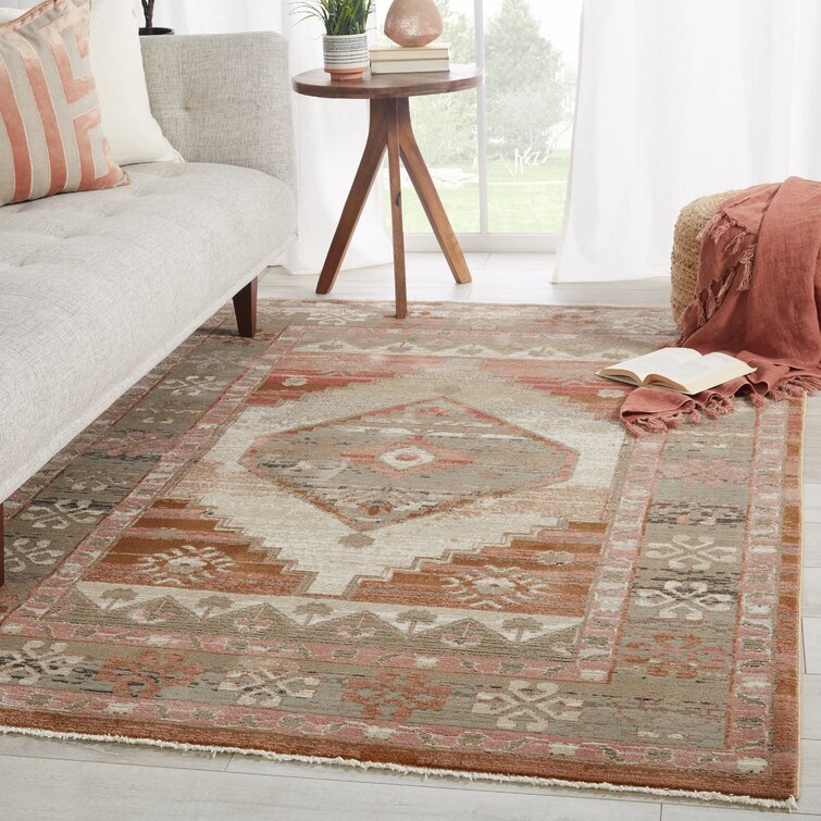 Union Rustic Pinckney Dusty Pink/Tan Rug & Reviews | Wayfair